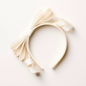 Elegant Cream Bow Headband